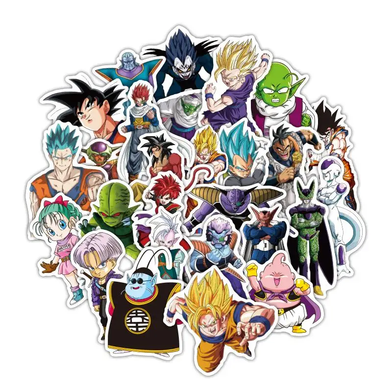 36 шт./лот аниме драконий жемчуг наклейки Супер Saiyan Goku для автомобиля ноутбука