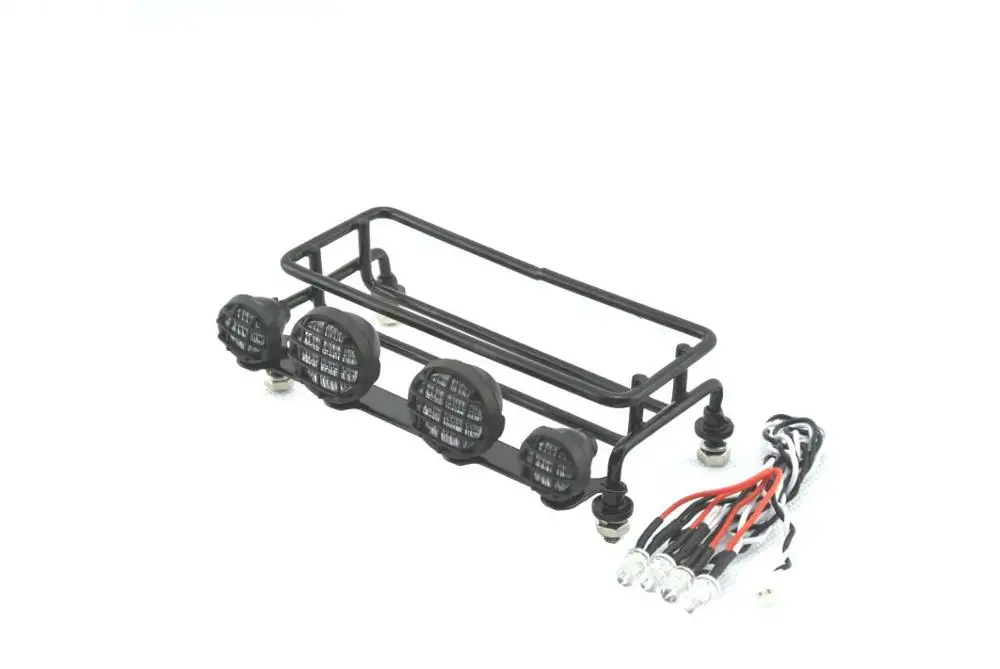 1/10 RC автомобильный багажник на крышу, поднос Tamiya Axial Hpi, ГРУЗОВИК Ford Crawler Kyosho, светодиодный - Цвет: Round Lamp