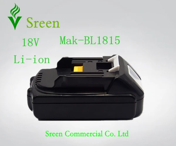 

New 18V Li-ion 1500mAh Replacement Rechargeable Battery for Makita Power Tool Battery BL1815 LXT400 194205-3 194230-4 BL1830
