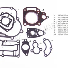 Полный Мощность головы прокладка комплект лодочный мотор для Yamaha F4 лодочный мотор