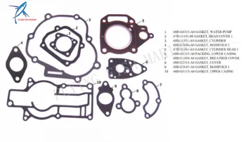 

Complete Power Head Seal Gasket Kit Outboard Engine for Yamaha F4 Boat Motor Free Shipping