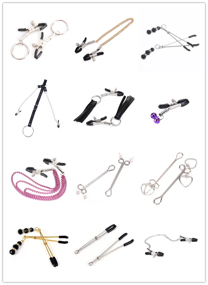 Women Nipple Clamp Slave Metal Chain Nipple Clip Breast Clip Milk Clamp Exotic Accessories Multi Styles