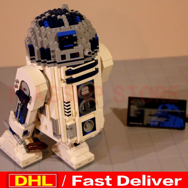 

LP 05043 2127Pcs New Genuine Star Serise Wars The R2-D2 Robot Set Out of print Building Blocks Bricks LPs Toys Clone 10225