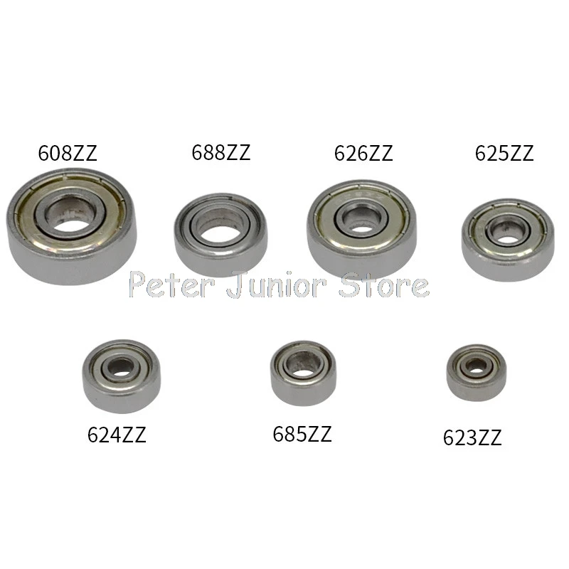 Ochoos 50pcs 623ZZ Bearing 623-ZZ 3x10x4 Miniature deep Groove 623 2Z ZZ for 3D Printer 623ZZ