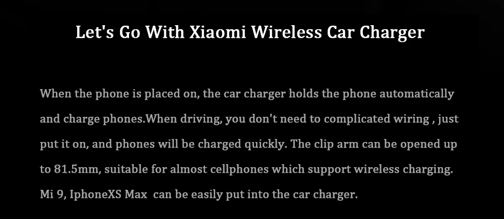 Беспроводное Автомобильное зарядное устройство Xiaomi, 20 Вт, Интеллектуальное Быстрое беспроводное зарядное устройство, автомобильный держатель телефона для MIX 2S MIX 3 Iphone X XR XS 8 Plus