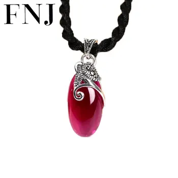 

925 Silver Green Pendant Red Cubic Zircon Stone MARCASITE 100% Pure S925 Solid Thai Silver Pendants for Women Jewelry Making