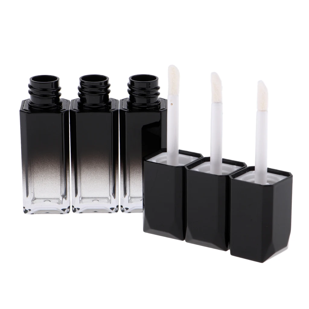Lot 3pcs Lip Gloss UV Bottle Balm Cosmetic Jar Empty Tube Small Containers With Application Wands