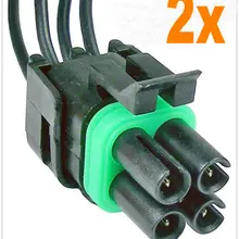 Longyue 2 шт 4-Way квадратный женский комнектор свинья хвост Погодный пакет провода ремни 25 см провода