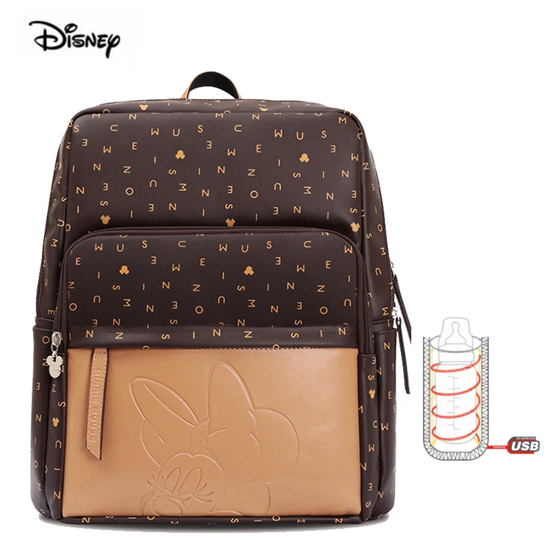 

DISNEY Mother Bag Bottle Insulation Mom Multifunctional Large Capacity Shoulder Pregnancy Waterproof Diaper Backpack For Babies