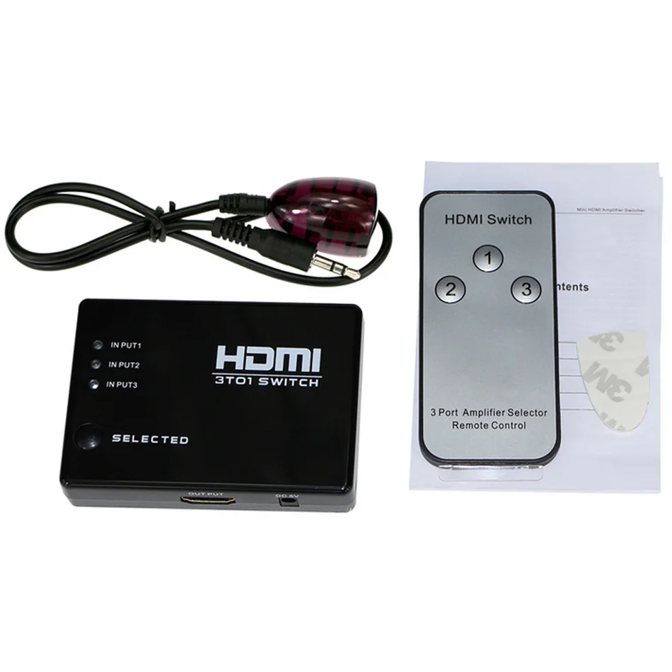 

3 TO 1 HDMI Switch Splitter BOX For DVD ,PC,PS3 ,PS4 With Remote Controller