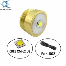 1 шт. 10 Вт XM-L2 U3 6500K белый светодиодный модуль для фонарика 802, HS-802 фонарь(винт диаметром 1,80 см