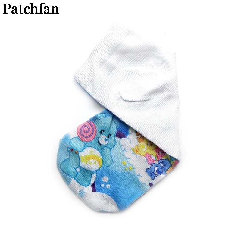 Patchfan Care bears, новинка, женские Носки с рисунком аниме, короткие носки, Kawaii, вечерние, для косплея, подарки, украшения, A2169