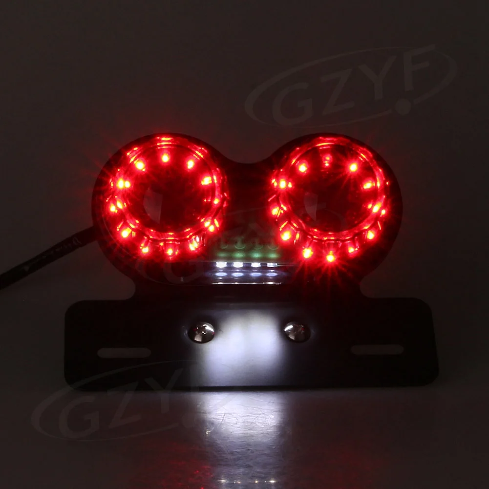 E-mark Universal Intergrated LED Turn Turning Signal Brake Tail Light License Plate Smoke