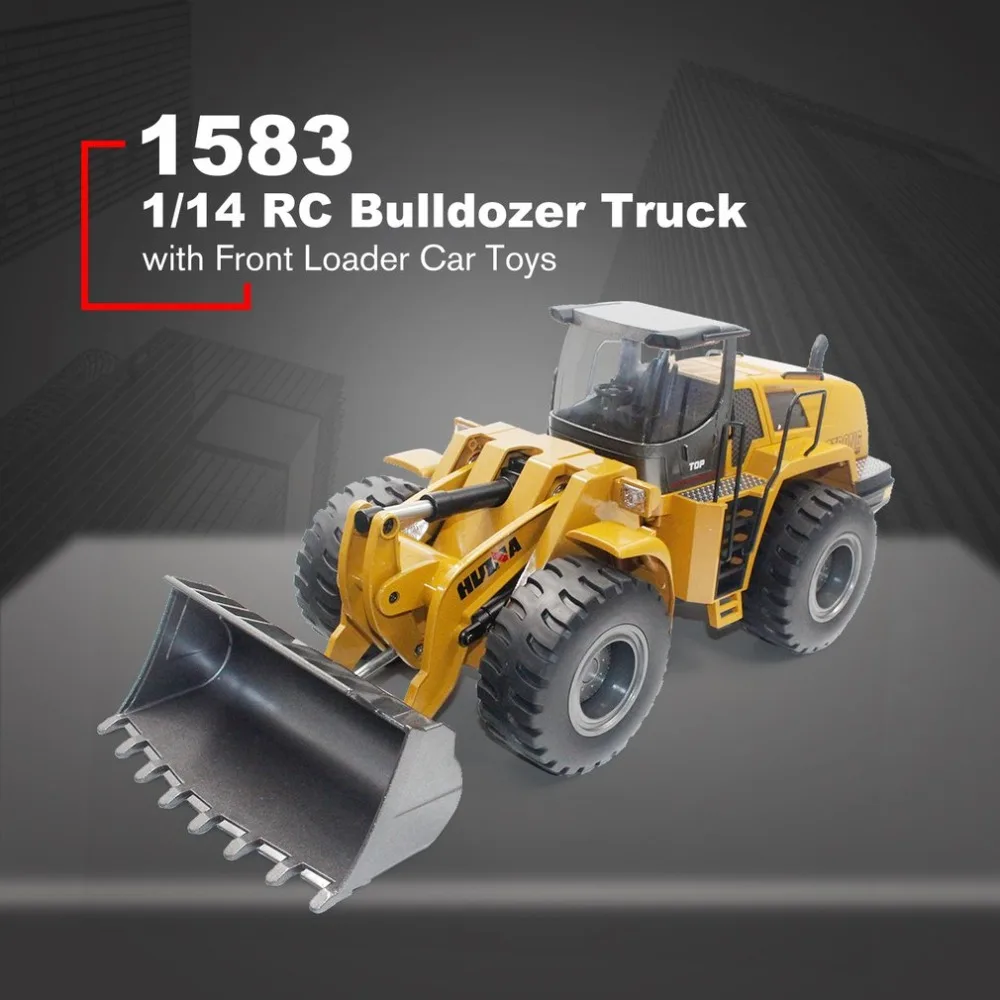 

HUINA TOYS 1583 1/14 10CH Alloy RC Bulldozer Truck with Front Loader Truck Engineering Construction Car Vehicle Toy RTR