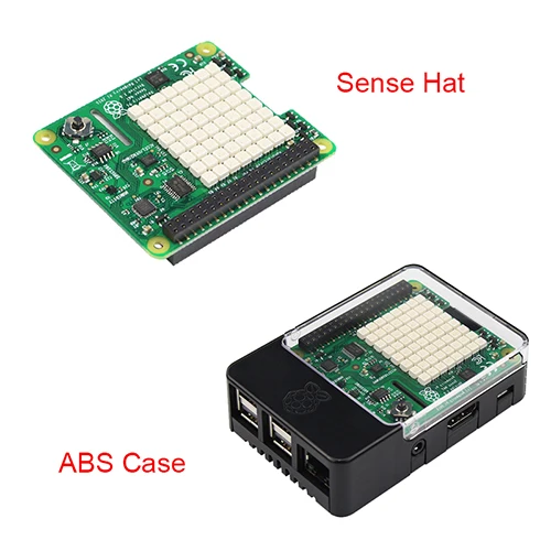 Официальный Raspberry Pi 3 Sense HAT с датчиками влажности и температуры давления и датчиками влажности+ ABS Чехол - Цвет: Sense Hat and Case