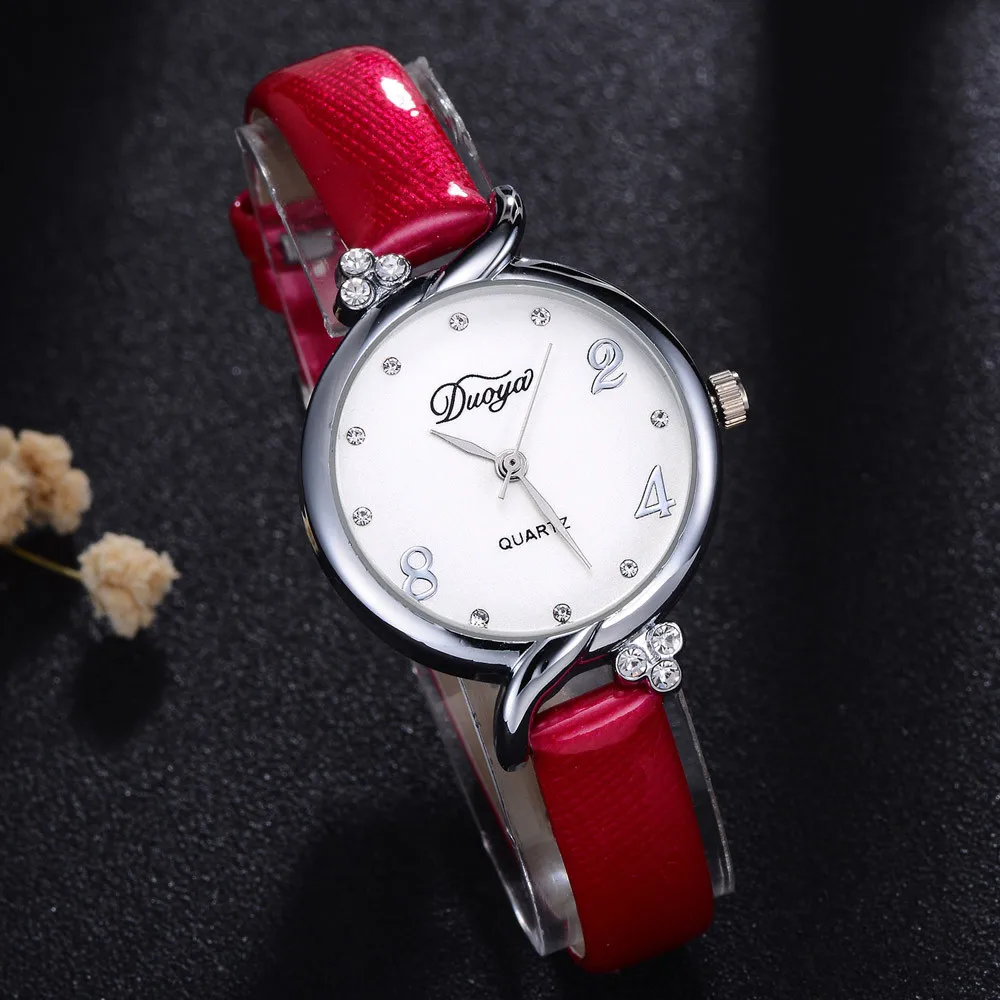 

Fashion Women Casual Rounded Analog Pointer Quartz Wrist Watch Hot Sale Luxury Brand Clock Dress bayan saati horloge dames *L