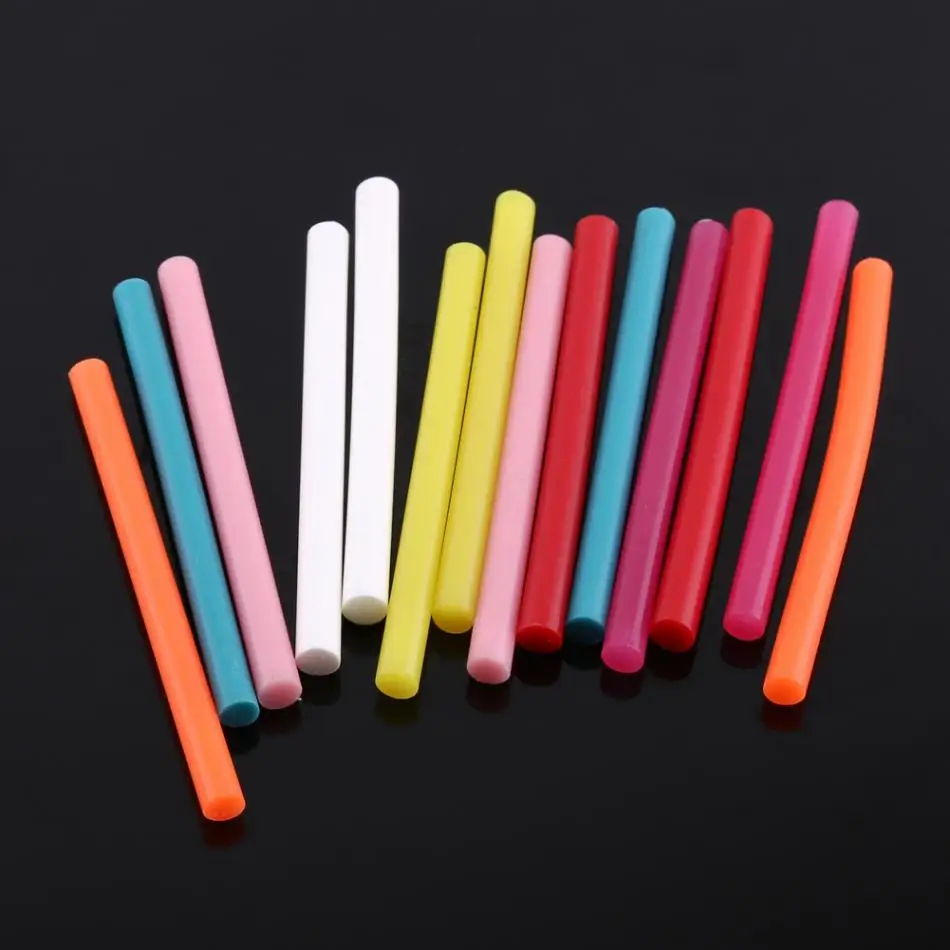 14 шт., 7 мм, клей-карандаш для горячего расплава, клейкие палочки разных цветов, используемые в клеевом пистолете, для рукоделия, электроинструменты