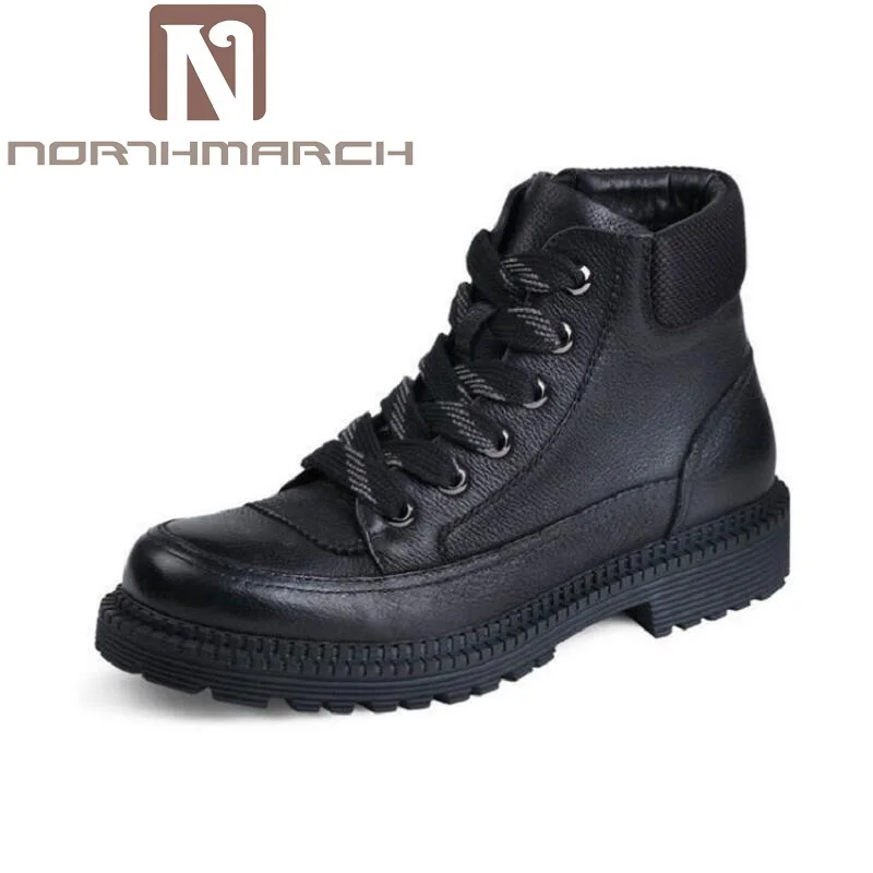 

NORTHMARCH High Quality Men Snow Boots Men Footwear Ankle Martin Boots Fur&Plush Anti-Skidding Winter Shoes Stivali Invernali