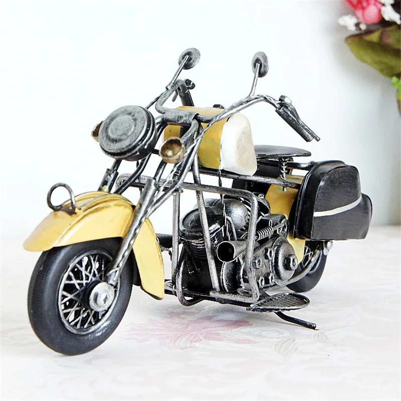 

Vintage Retro Motorcycle Model Props Metal Craft Ornaments Bar Coffee Metal Bubble Handicraft Furnishing Articles Decor Gift