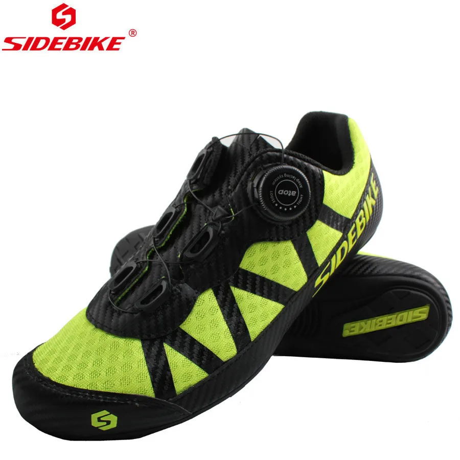 

SIDEBKE Ultralight fiber cycling shoes carbon men women road bike shoes elastic band Breathable calzado ciclismo cycling shoes