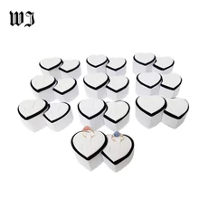 10 пар бело-черное сердце наборы двойные кольца стенд витрина дисплей s Bague Органайзер Ювелирное кольцо для демонстрации держатель башня