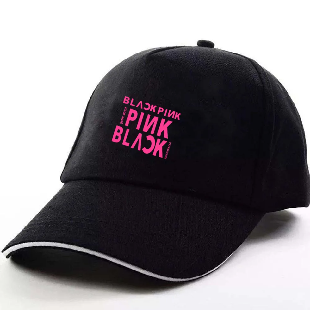 

New Fashion Kpop Rose Cap Blackpink Black Pink Baseball Cap Lisa Jisoo Jennie Snapback Hip Hop Dad Cap Hats Men women Summer Hat