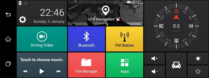 Fonwoon Android " 3g Wifi Автомобильный видеорегистратор gps навигация Bluetooth автомобильная камера Full HD 1080P двойной объектив парковка видеорегистратор