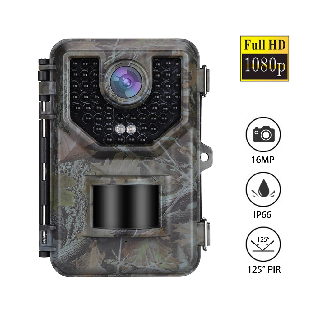 E2 Trail Camera 16mp 1080p 48pcs Infrared Leds Hunting Camera Waterproof 120 Degree Angle Outdoor Wild Gamge Camera Photo Traps In Surveillance