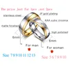 Vnox Rings For Women Man Wedding Ring Gold Color 316L Stainless Steel Promise Couple Jewelry ► Photo 3/6