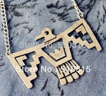 

Regalrock Raven Totem Ptarmigan Sigil Thunderbird Pendant Necklace