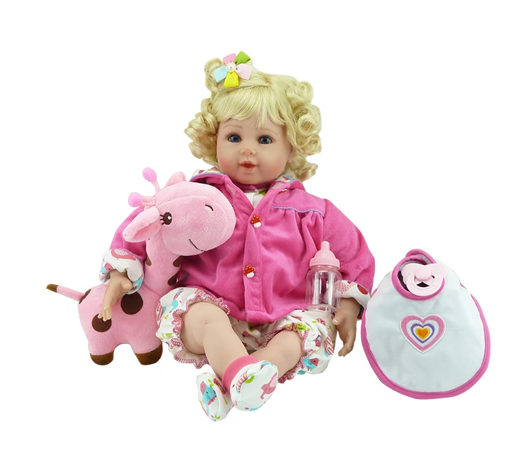 

Forrsdor 50cm Star product american girl adora Lifelike bebe reborn baby girl with Brown short hair silicone reborn baby dolls