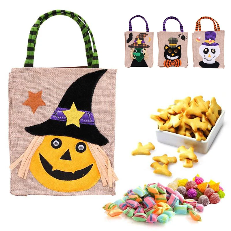 Colorful Halloween Candy Bag Gift Bags Pumpkin Trick or Treat Bags