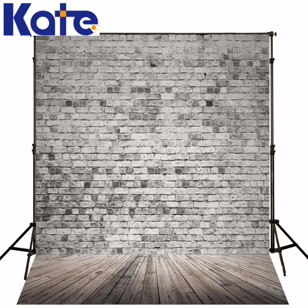 

Photography Backdrops Gray Brick Background Wood Brick Wall Backgrounds For Photo Studio Ntzc-078