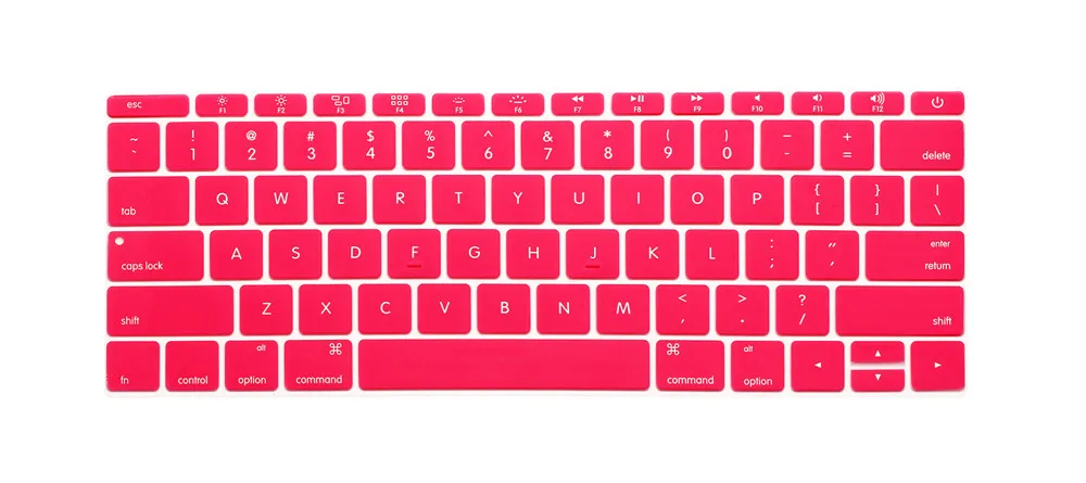Силиконовый чехол для клавиатуры A1534, защитная наклейка 12 '', пленка, американская версия, английское письмо для Macbook Air, 12 дюймов - Цвет: pink