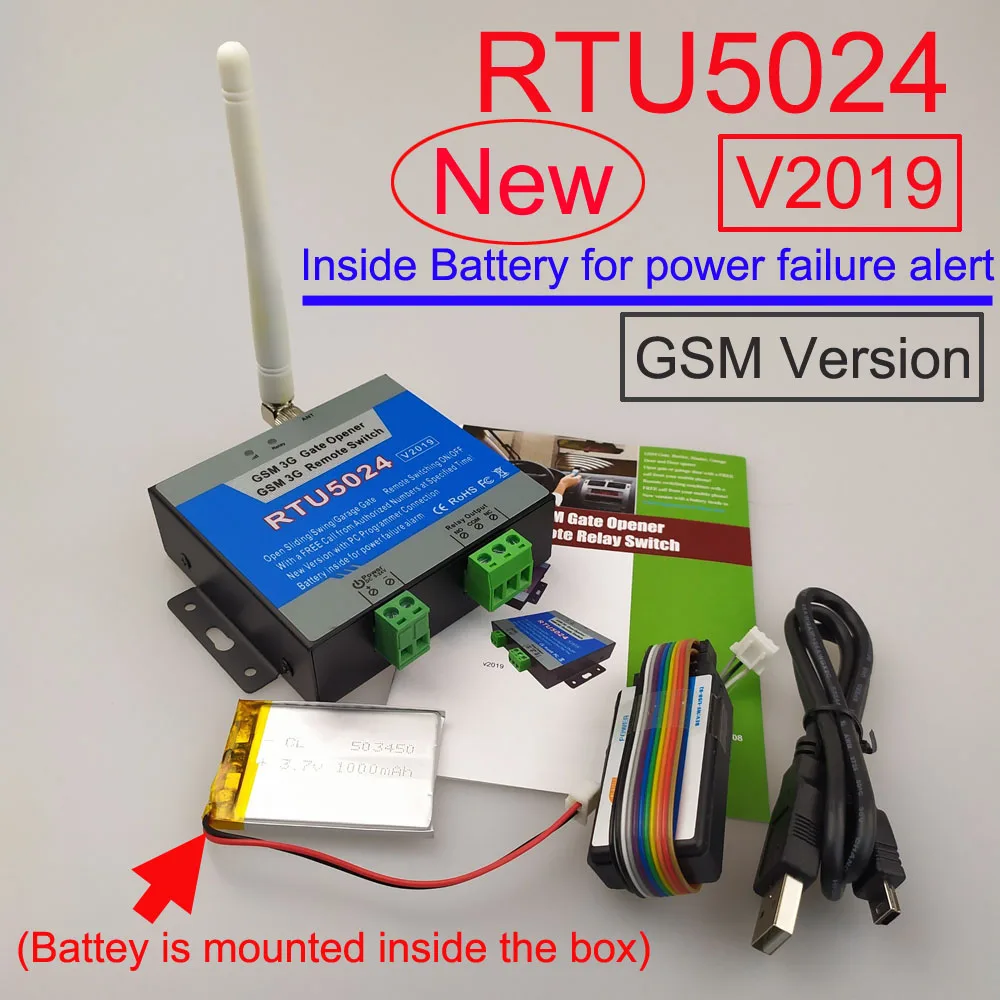 2019 New RTU5024 GSM Gate Opener Relay Switch Remote Access Control Sliding gate Opener Battery inside for power failure alert 2019 New RTU5024 GSM Gate Opener Relay Switch Remote Access Control Sliding gate Opener Battery inside for power failure alert