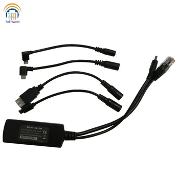 

802.3af Poe Splitter for iPad Tablet Remote USB Power over Ethernet Use with PoE Switches 5V10W Output with USB and microUSB