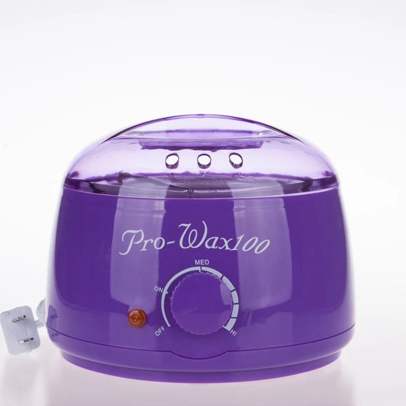 Инструмент для удаления волос Эпилятор Воск нагреватель Профессиональный мини Спа Ручной Эпилятор ноги парафиновый воск контроль температуры - Цвет: purple us plug