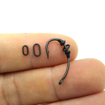

50PCS Carp Fishing Accessory Rig Rings Anti Glare Oval Blow Back Rig Rings Matt Black Terminal Tackle
