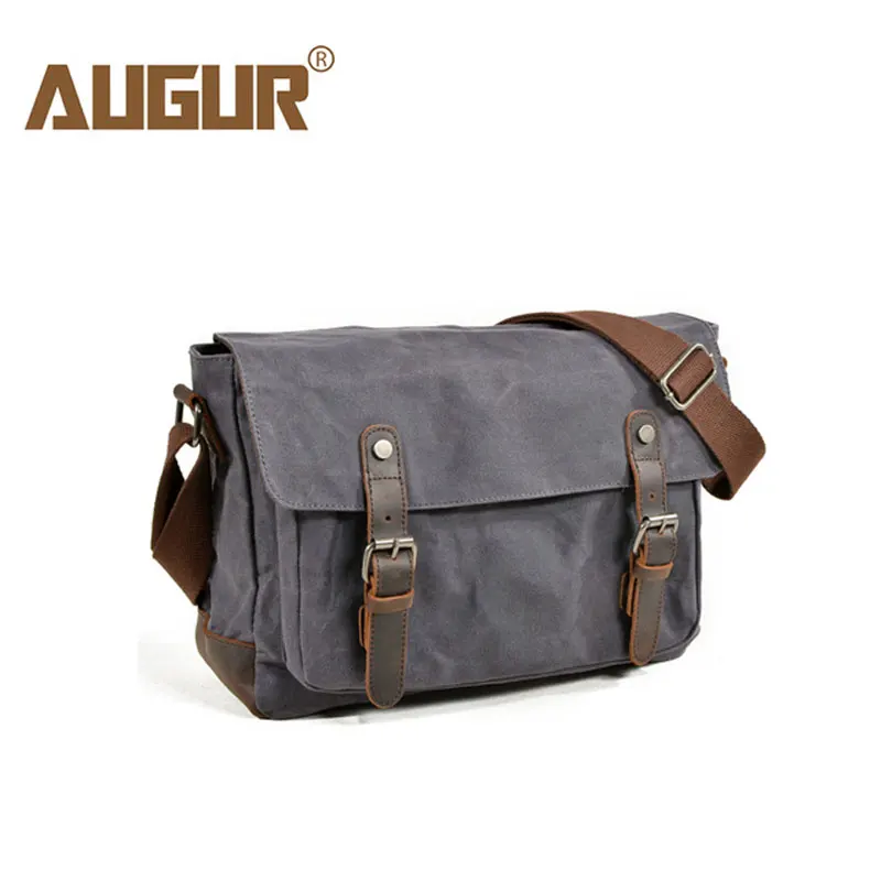 

AUGUR New Arrive Vintage Fashion Men's Shoulder Bag Canvas Messenger Bags Men Business Crossbody Bag Casual Travel Briefcas Male