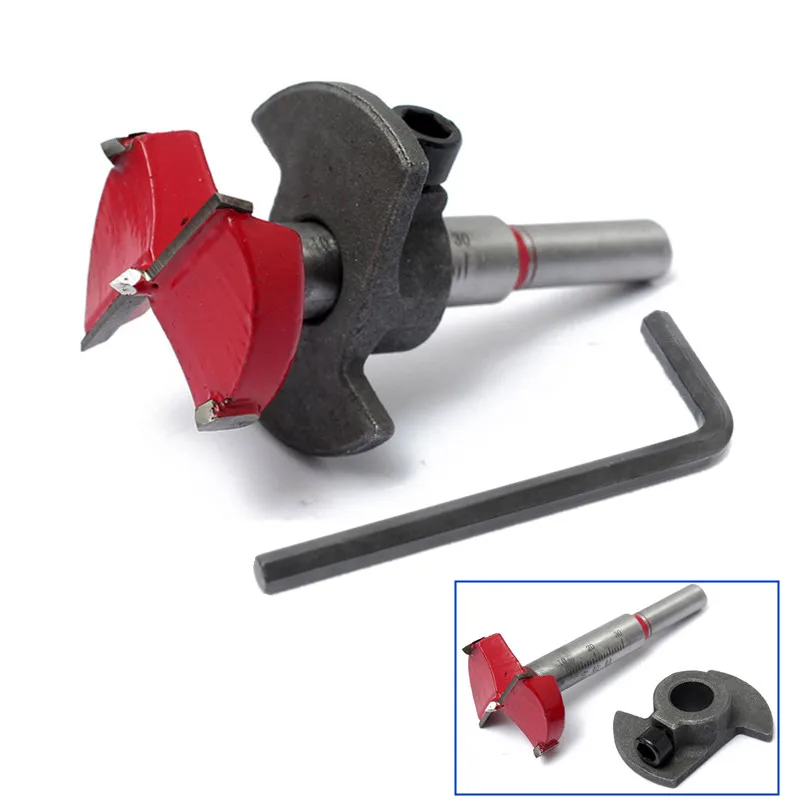 

High Quality Boring Wood Hole Saw Cutter Drill Bit+Depth Guide Woodworking Tungsten Tipped Carbide Drilling Hinge Hole