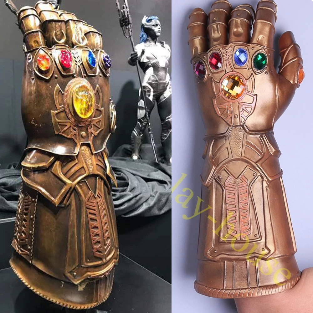 

Cosplay Infinity Gauntlet Avengers Infinity War Thanos Gloves Gold Cosplay Studs Halloween Prop New