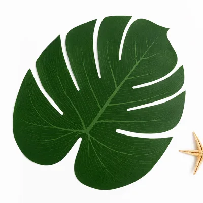 12 шт. искусственные тропические Пальмовые Листья для Гавайских Луау украшения для тематических вечеринок украшение дома и сада