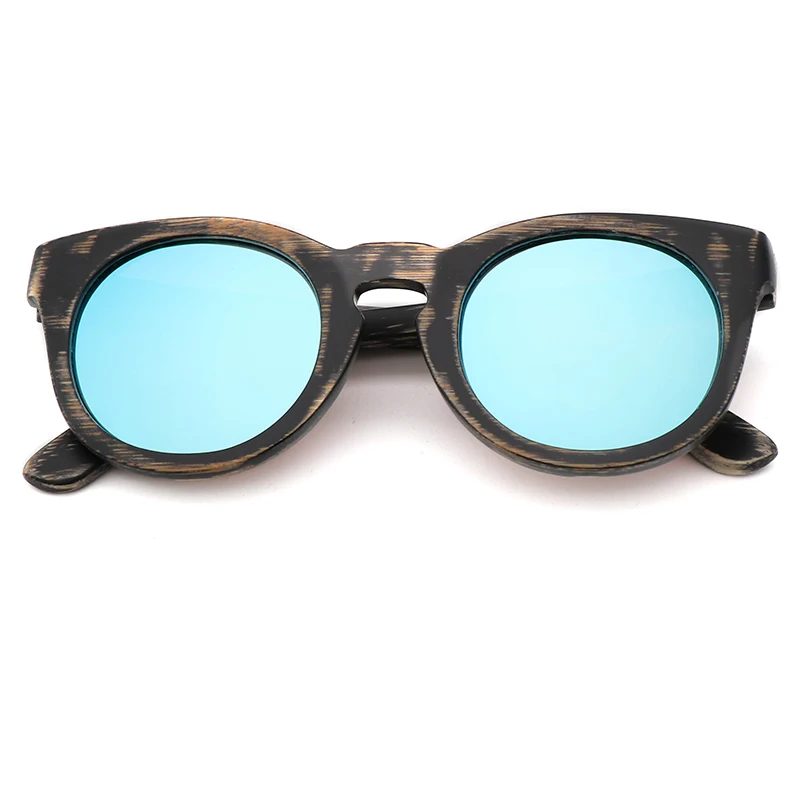 Beste Een Swallow Handgemaakte Vintage Bamboe Kinderen Zonnebril Gepolariseerde Lenzen Retro Ontwerp Kleur UV400 Beschermende Bril