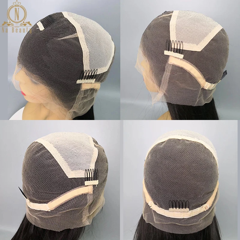 Transparent Full Lace Wigs Body Wave Glueless Pre Plucked Natural Hairline With Baby Hair Peruvian Remy Hair Wig Bleached Knots