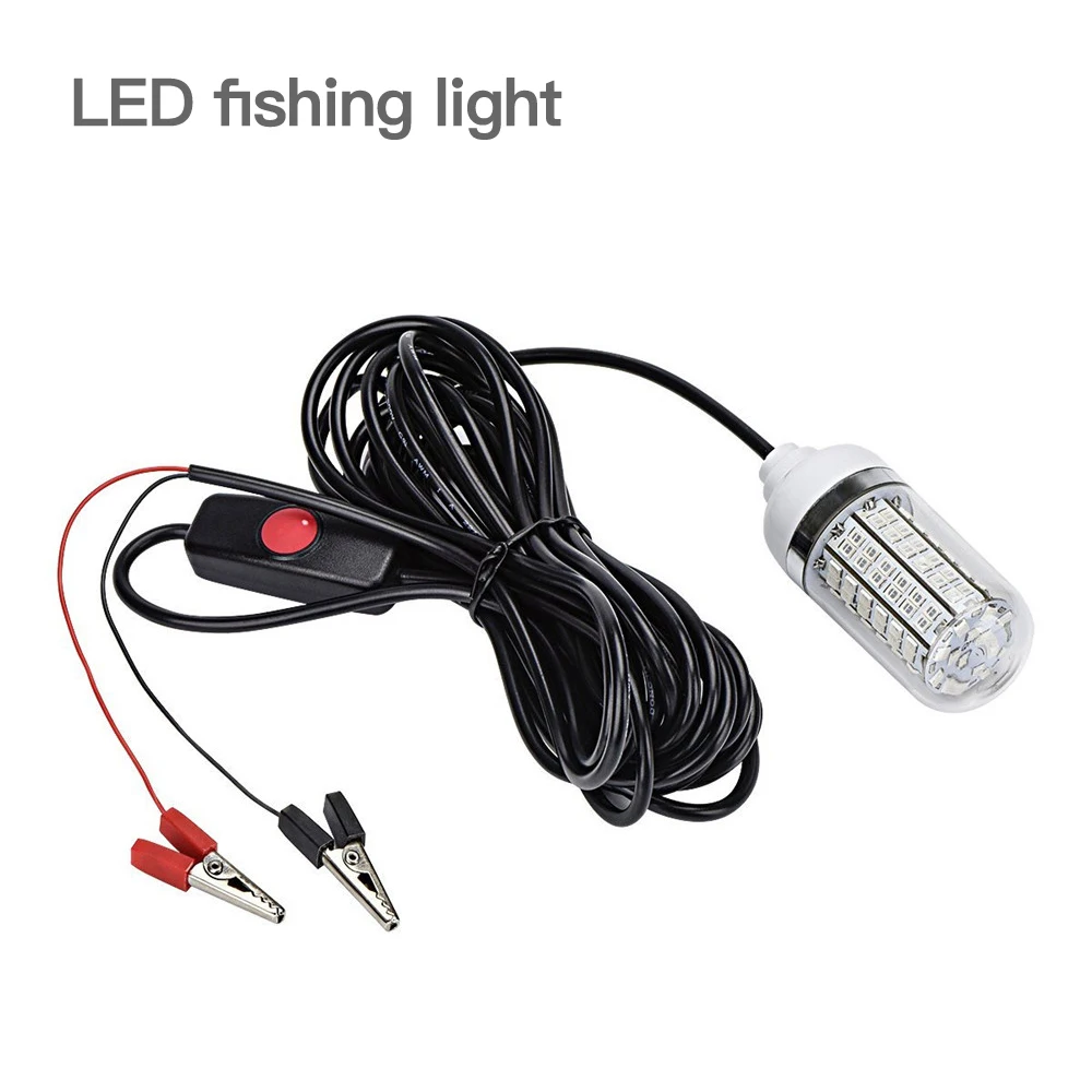 12V Underwater light 15W Outdoor LED Fish Attractor Lamp IP68 Water