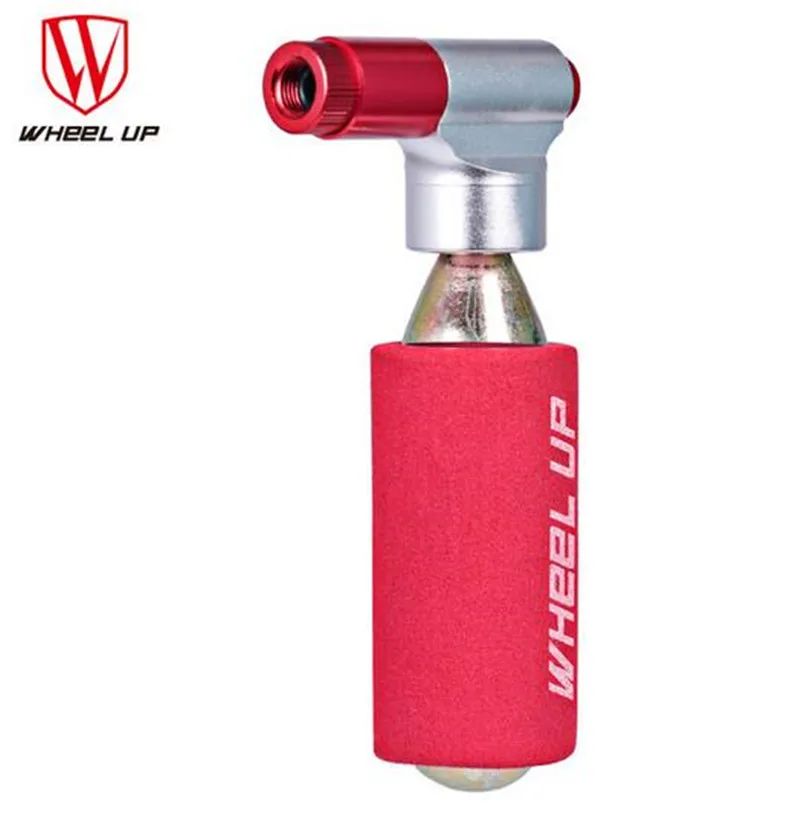 

WHEEL UP Emergency Bike Dual Inflator Pump CO2 Bicycle Pump Head Cycling Ball Mini Portable Pump Dual Inflator Pump Head