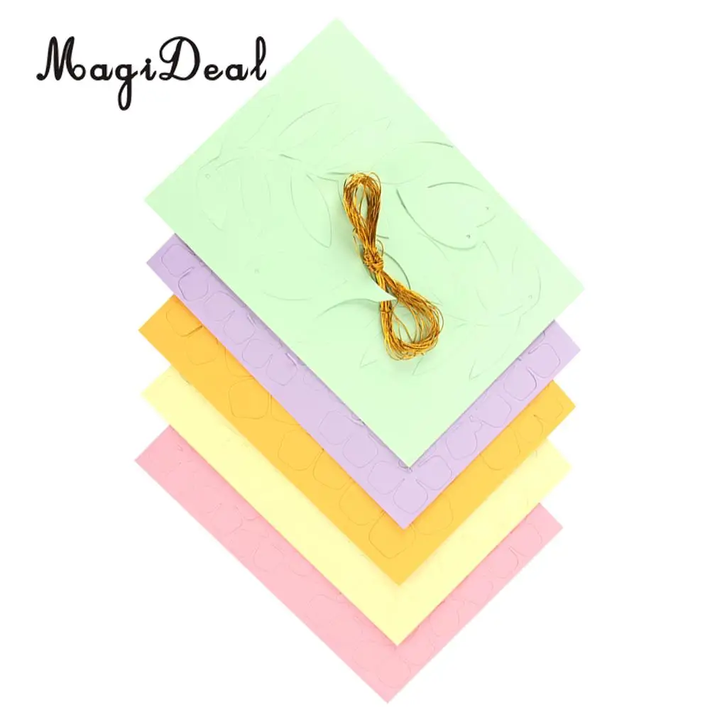 Colorful Paper Hanging Flower Leaf Garland DIY Craft Home Wall Decoration 