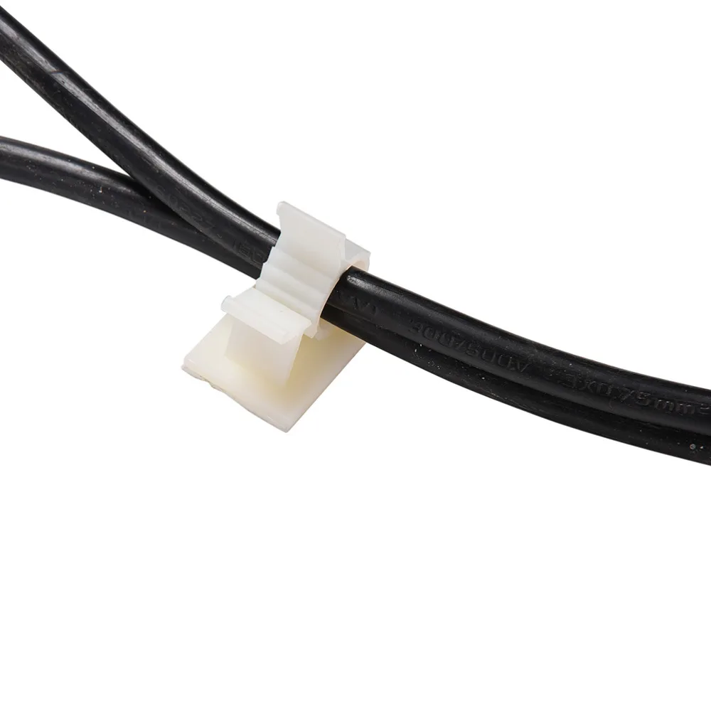 10 шт., высококачественный белый клейкий нейлоновый провод, регулируемые зажимы для кабелей, подходит для 10 мм