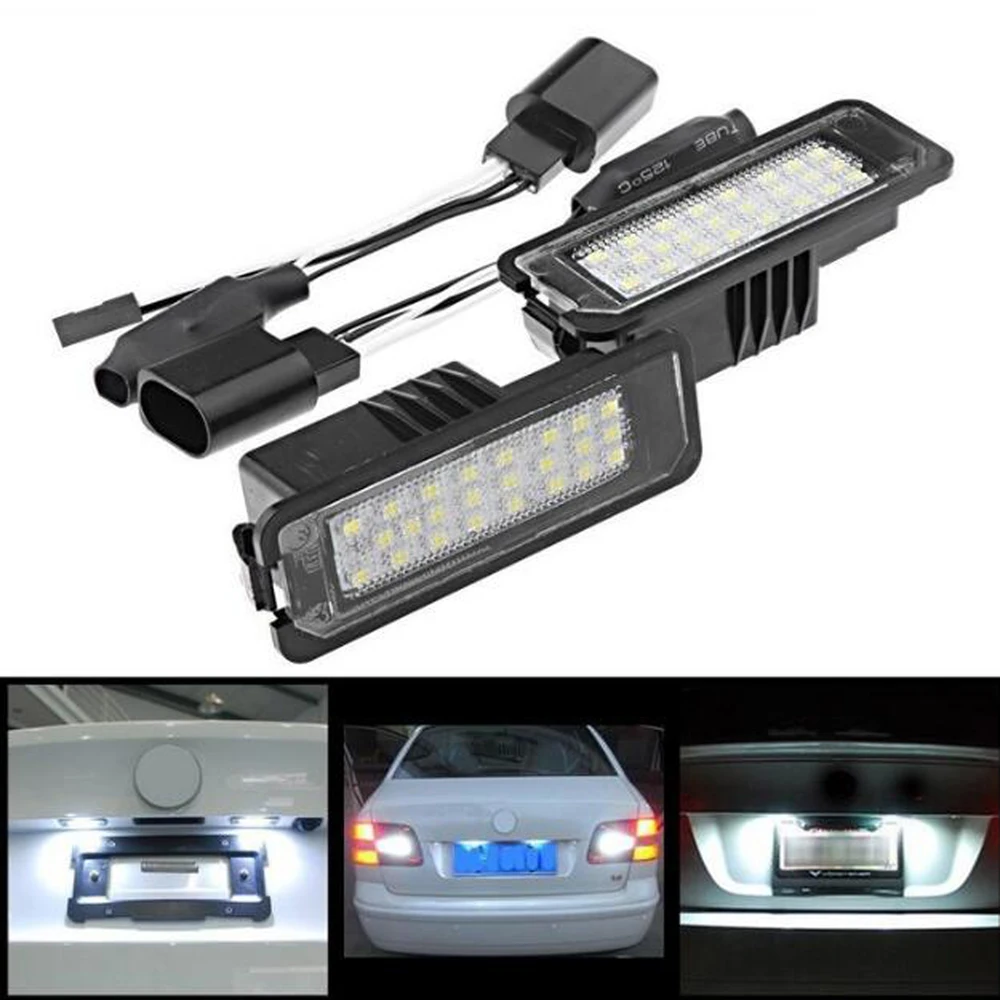 Buy 2pcs 24SMD LED License Plate Light For VW Golf 6