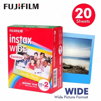 

Genuine Fujifilm Instax Wide Film Rainbow 20 Sheets Photo Paper For Fuji Instant Camera 300 / 200 / 210 / 100 / 500AF
